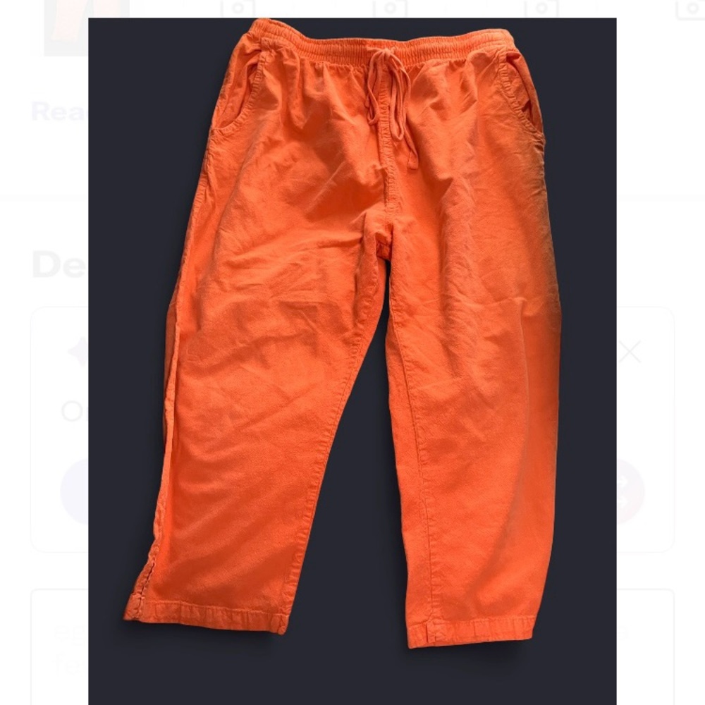 Bright Orange Casual Pants